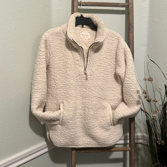 Altar'd State Tops - Women’s Altar’d State Half Zip Fuzzy Sweatshirt